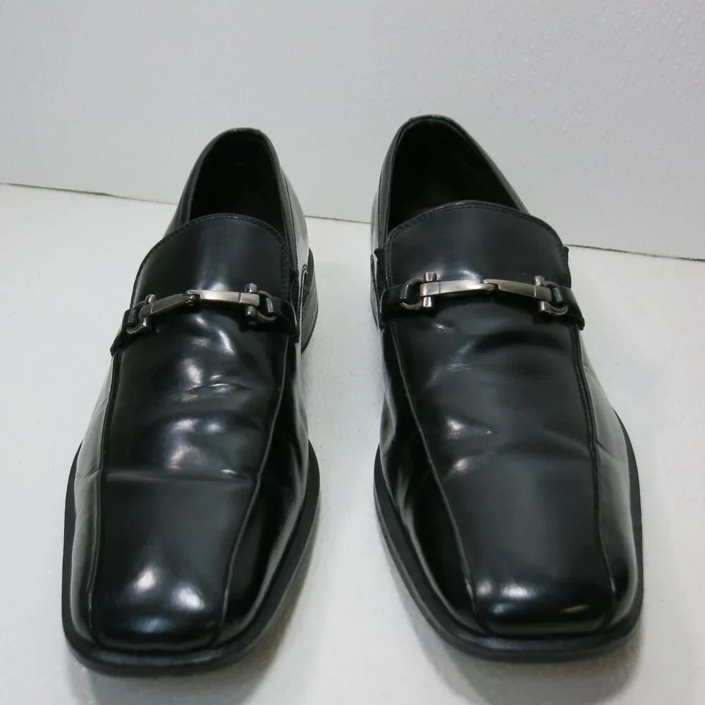 Kenneth Cole New York Horse Bit Leather Dress Loafers Footwear Men's Shoes 9.5